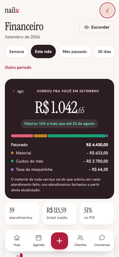 O financeiro no celular